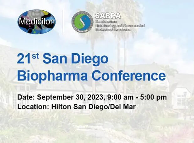 9月30日，不朽情缘mg官网陈春麟博士将出席第21届圣地亚哥生物制药大会